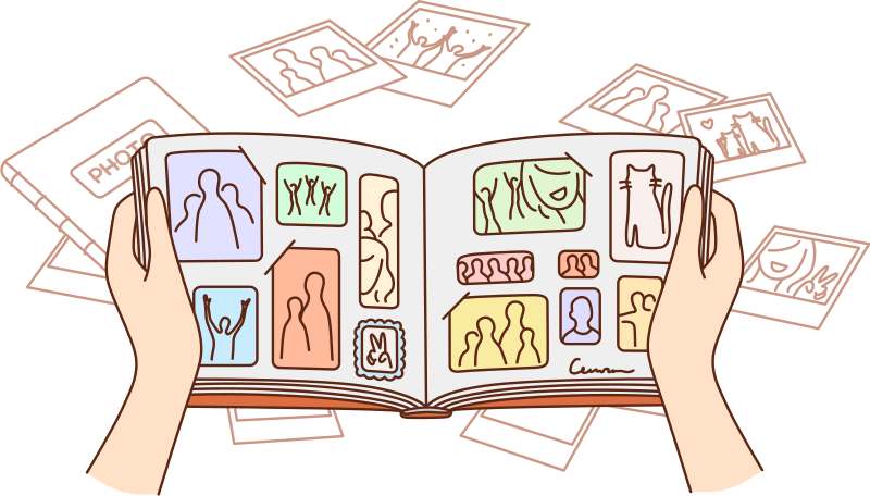 アルバム制作のイラスト